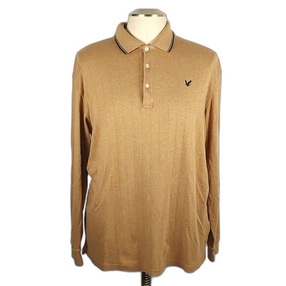 Lyle & Scott Other - Lyle & Scott Long Sleeve Classic Polo Shirt 100% Combed Cotton Scotland SZ Large